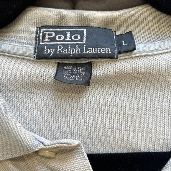 Polo Ralph Lauren Ombre Blue/White Pilo Size L GUC - Picture 3 of 4